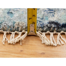 Load image into Gallery viewer, 8&#39;8&quot;x8&#39;8&quot; Wool and Silk Broken Persian Tabriz Erased Design Hand Knotted Round Oriental Rug FWR351294