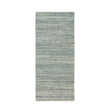 Load image into Gallery viewer, 2&#39;6&quot;x6&#39; Seafoam Green Natural Wool Variegated Textured Design Runner Hand Loomed Modern Oriental Rug FWR351456