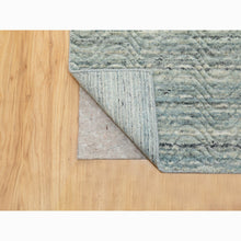 Load image into Gallery viewer, 2&#39;6&quot;x6&#39; Seafoam Green Natural Wool Variegated Textured Design Runner Hand Loomed Modern Oriental Rug FWR351456