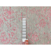Load image into Gallery viewer, 10&#39;x14&#39;1&quot; Pink Wool and Art Silk Transitional Design Hand Loomed Jacquard Oriental Rug FWR351486
