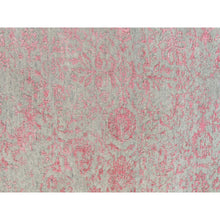 Load image into Gallery viewer, 10&#39;x14&#39;1&quot; Pink Wool and Art Silk Transitional Design Hand Loomed Jacquard Oriental Rug FWR351486