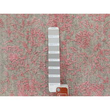 Load image into Gallery viewer, 2&#39;6&quot;x11&#39;10&quot; Pink Wool and Art Silk Erased Persian Design Runner Hand Loomed Jacquard Oriental Rug FWR351498