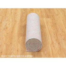 Load image into Gallery viewer, 2&#39;6&quot;x11&#39;10&quot; Pink Wool and Art Silk Erased Persian Design Runner Hand Loomed Jacquard Oriental Rug FWR351498