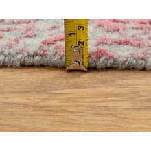 Load image into Gallery viewer, 2&#39;6&quot;x11&#39;10&quot; Pink Wool and Art Silk Erased Persian Design Runner Hand Loomed Jacquard Oriental Rug FWR351498