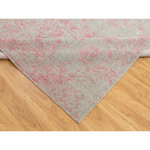 Load image into Gallery viewer, 9&#39;x12&#39; Pink Wool and Art Silk All Over Design Hand Loomed Jacquard Oriental Rug FWR351534