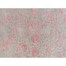 Load image into Gallery viewer, 9&#39;x12&#39; Pink Wool and Art Silk All Over Design Hand Loomed Jacquard Oriental Rug FWR351534