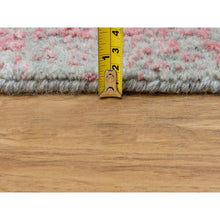 Load image into Gallery viewer, 2&#39;6&quot;x9&#39;10&quot; Pink Erased Persian Design Wool and Art Silk Hand Loomed Jacquard Oriental Rug FWR351588