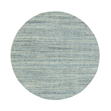 Load image into Gallery viewer, 6&#39;x6&#39; Seafoam Green Hand Loomed Variegated Textured Design Round Organic Wool Modern Oriental Rug FWR351612