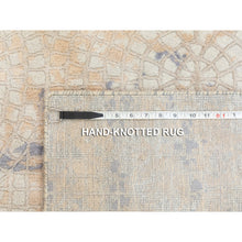 Load image into Gallery viewer, 2&#39;x3&#39;1&quot; Gray Mosaic Design Wool and Pure Silk Hand Knotted Modern Oriental Rug FWR351816