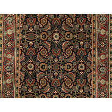 Load image into Gallery viewer, 2&#39;8&quot;x10&#39;6&quot; Navy Blue Dense Weave Herati Fish Design 250 KPSI Hand Knotted Wool Runner Oriental Rug FWR351834