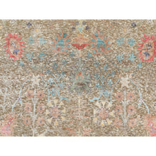 Load image into Gallery viewer, 6&#39;2&quot;x9&#39;1&quot; Taupe Silk With Textured Wool Directional Vase Design Hand Knotted Oriental Rug FWR353568