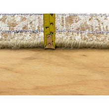 Load image into Gallery viewer, 6&#39;2&quot;x9&#39;1&quot; Taupe Silk With Textured Wool Directional Vase Design Hand Knotted Oriental Rug FWR353568