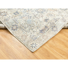 Load image into Gallery viewer, 8&#39;x10&#39;1&quot; Ivory Hand Knotted Silk With Textured Wool Tabriz Oriental Rug FWR353634