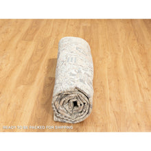 Load image into Gallery viewer, 8&#39;x10&#39;1&quot; Ivory Hand Knotted Silk With Textured Wool Tabriz Oriental Rug FWR353634