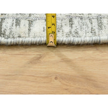 Load image into Gallery viewer, 11&#39;10&quot;x11&#39;10&quot; Ivory Silk With Textured Wool Tabriz Hand Knotted Oriental Round Rug FWR353874