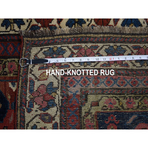 3'x18'8" Navy Blue Antique Persian Kurdish Bijar Even Wear XL Runner Pure Wool Hand Knotted Oriental Rug FWR354036
