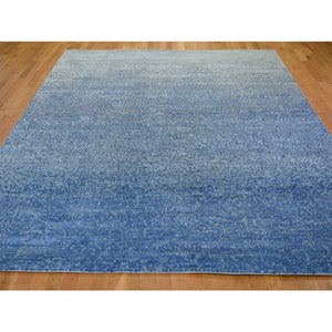 9'x12' Pure Silk and Wool Dissipating Design Hand Knotted Oriental Rug FWR354042
