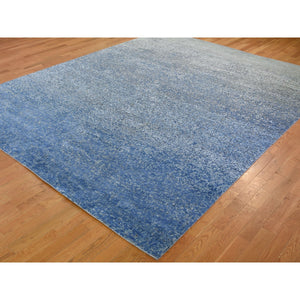 9'x12' Pure Silk and Wool Dissipating Design Hand Knotted Oriental Rug FWR354042