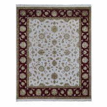 Load image into Gallery viewer, 8&#39;x10&#39; Hand Knotted Half Wool And Half Silk Rajasthan Thick And Plush Oriental Rug FWR354054