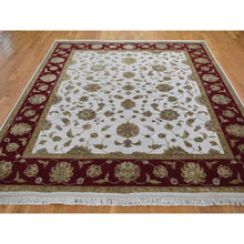 Load image into Gallery viewer, 8&#39;x10&#39; Hand Knotted Half Wool And Half Silk Rajasthan Thick And Plush Oriental Rug FWR354054