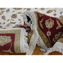 Load image into Gallery viewer, 8&#39;x10&#39; Hand Knotted Half Wool And Half Silk Rajasthan Thick And Plush Oriental Rug FWR354054
