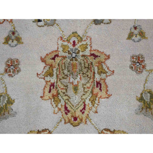 8'x10' Hand Knotted Half Wool And Half Silk Rajasthan Thick And Plush Oriental Rug FWR354054