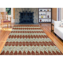 Load image into Gallery viewer, 6&#39;x9&#39; Ikat Uzbek Design Pure Wool Hand Knotted Oriental Rug FWR354660