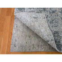 Load image into Gallery viewer, 2&#39;6&quot;x12&#39;4&quot; Abstract Design Wool And Silk Denser Weave Runner Hand Knotted Modern Rug FWR354678