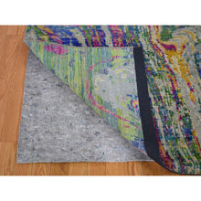 Load image into Gallery viewer, 8&#39;7&quot;x11&#39;6&quot; THE LAVA, Colorful Sari Silk With Textured Wool Hand Knotted Oriental Rug FWR354834