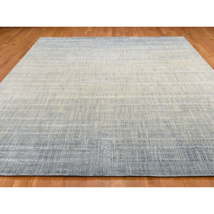 8'10"x12' Silk With Textured Wool Ombre Design Hand Knotted Oriental Rug FWR354846
