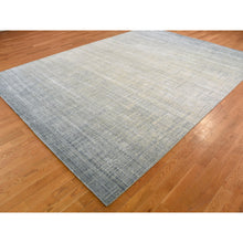 Load image into Gallery viewer, 8&#39;10&quot;x12&#39; Silk With Textured Wool Ombre Design Hand Knotted Oriental Rug FWR354846