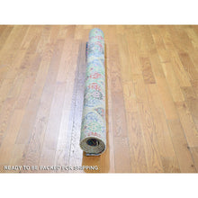 Load image into Gallery viewer, 5&#39;x6&#39;10&quot; Colorful Jewellery Design Sari Silk With Textured Wool Hand Knotted Oriental Rug FWR354912