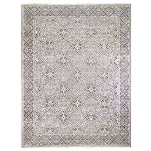 12'x15'5" Oversized Silk With Textured Wool Mughal Inspired Medallions Design Hand Knotted Oriental Rug FWR354924