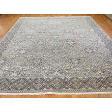 Load image into Gallery viewer, 12&#39;x15&#39;5&quot; Oversized Silk With Textured Wool Mughal Inspired Medallions Design Hand Knotted Oriental Rug FWR354924