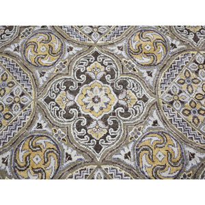 12'x15'5" Oversized Silk With Textured Wool Mughal Inspired Medallions Design Hand Knotted Oriental Rug FWR354924