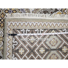 Load image into Gallery viewer, 12&#39;x15&#39;5&quot; Oversized Silk With Textured Wool Mughal Inspired Medallions Design Hand Knotted Oriental Rug FWR354924