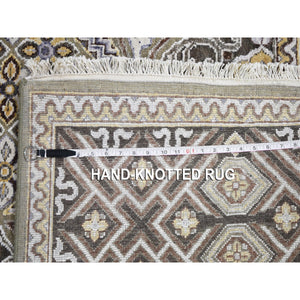 12'x15'5" Oversized Silk With Textured Wool Mughal Inspired Medallions Design Hand Knotted Oriental Rug FWR354924