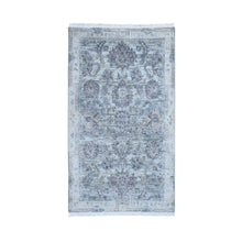 Load image into Gallery viewer, 3&#39;x5&#39;2&quot; Silk With Textured Wool Mughal Design Hand Knotted Oriental Rug FWR354978