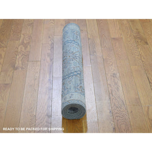3'x5'2" Silk With Textured Wool Mughal Design Hand Knotted Oriental Rug FWR354978
