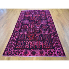 Load image into Gallery viewer, 5&#39;2&quot;x9&#39;9&quot; Pink Gallery Size Vintage Overdyed Persian Bakhtiari Hand Knotted Oriental Rug FWR355116