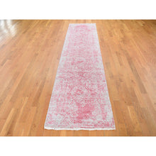 Load image into Gallery viewer, 2&#39;8&quot;x11&#39;10&quot; Broken Persian Design Runner Tone on Tone Wool and Silk Rug FWR355224