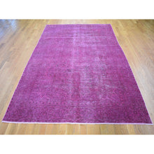 Load image into Gallery viewer, 6&#39;4&quot;x10&#39; Pink Worn Down Overdyed Persian Tabriz Distressed Hand Knotted Oriental Rug FWR355248