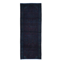 Load image into Gallery viewer, 3&#39;6&quot;x9&#39;1&quot; Overdyed Persian Malayer Wide Runner Worn Wool Hand Knotted Oriental Rug FWR355260