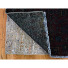 Load image into Gallery viewer, 3&#39;6&quot;x9&#39;1&quot; Overdyed Persian Malayer Wide Runner Worn Wool Hand Knotted Oriental Rug FWR355260