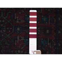 Load image into Gallery viewer, 3&#39;6&quot;x9&#39;1&quot; Overdyed Persian Malayer Wide Runner Worn Wool Hand Knotted Oriental Rug FWR355260