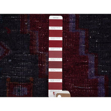 Load image into Gallery viewer, 4&#39;1&quot;x10&#39; Gallery Size Overdyed Persian Hamadan Worn Wool Hand Knotted Oriental Rug FWR355266
