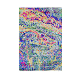 5'10"x8'8" THE LAVA, Colorful Sari Silk With Textured Wool Hand Knotted Oriental Rug FWR355392