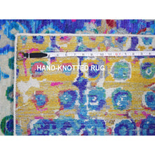 Load image into Gallery viewer, 3&#39;x10&#39;1&quot; THE PEACOCK, Sari Silk Colorful Runner Hand Knotted Oriental Rug FWR355446