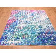 Load image into Gallery viewer, 5&#39;x7&#39;3&quot; THE PEACOCK, Sari Silk Colorful Hand Knotted Oriental Rug FWR355464