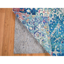 Load image into Gallery viewer, 4&#39;x6&#39;1&quot; THE PEACOCK, Sari Silk Colorful Hand Knotted Oriental Rug FWR355470